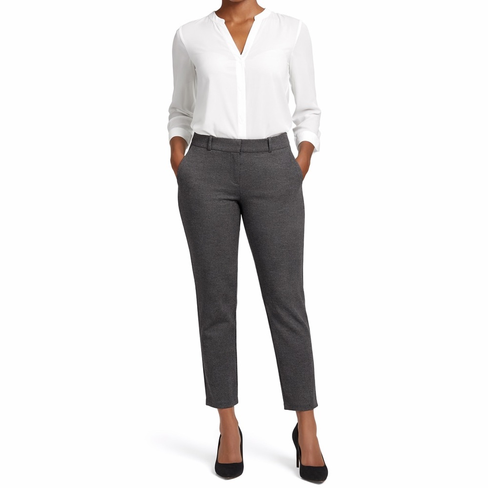 The Limited Drew Fit Slim Gray Ankle Dress Pants Size 14
